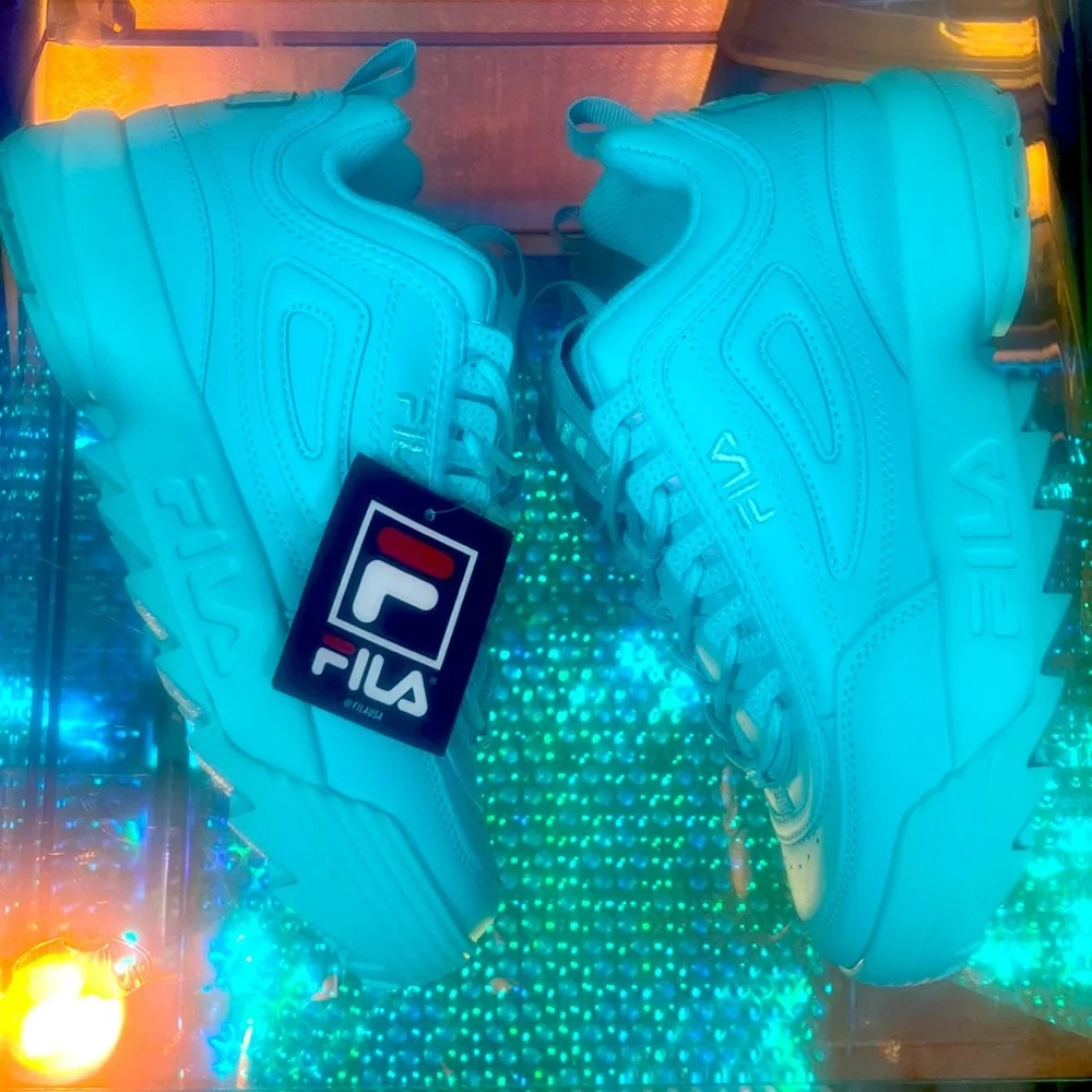 Fila Disruptors 2 leather sneakers, Aruba blue